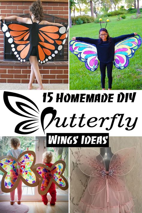 Butterfly Wings Tutorial, Toddler Butterfly Costume, Butterfly Wings Diy, Butterfly Costume Kids, Diy Butterfly Costume, Homemade Wings, Butterfly Costumes, Butterfly Wings Costume, Costumes For Babies