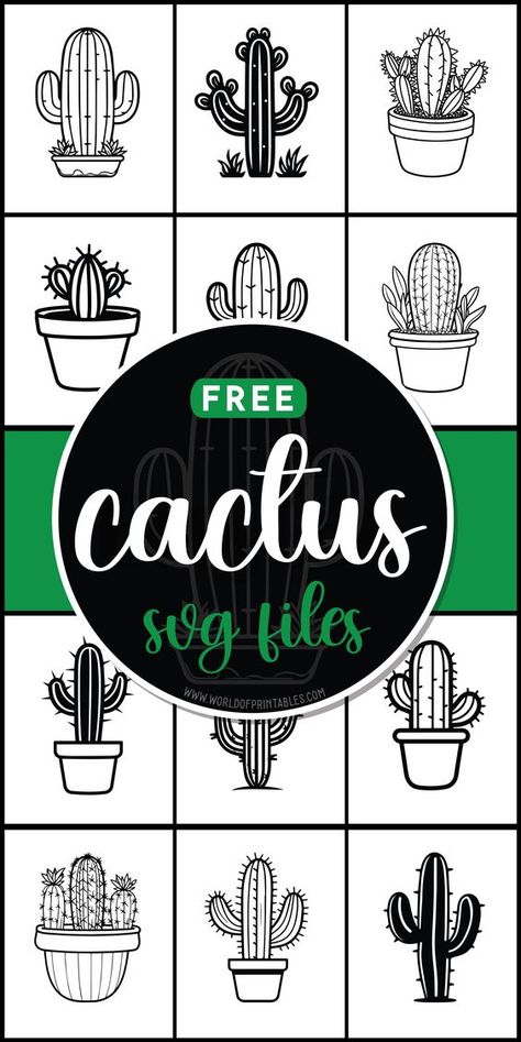 Free Cactus Svg, Southwestern Crafts, Laser Cut Files Free, Free Laser Cut Files, Svg Stickers, Freebie Svg, Cactus Svg, Cricut Svgs, Laser Cut Wood Crafts