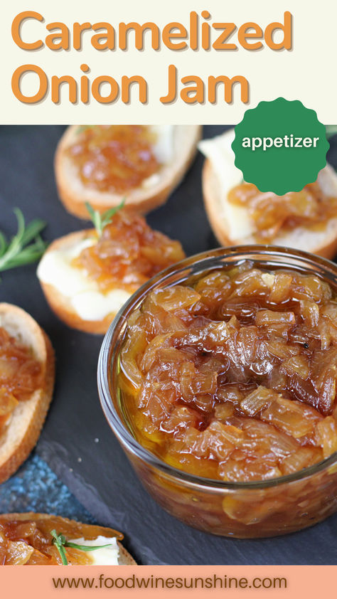 Discover the perfect balance of sweet and savory with our delicious onion jam recipe. Made with caramelized onions, red wine vinegar, and sugar, this versatile condiment is perfect for adding a burst of flavor to sandwiches, burgers, cheese boards, and more. Elevate your cooking with this easy-to-make onion jam that will impress your guests and become a staple in your kitchen. Fig Onion Jam Recipe, Caramelized Onion Jam Recipe, Red Onion Jam Recipe, Red Onion Honey Jam, Onion Jam Recipe Simple, Sweet Onion Jam Recipe, Candied Onions Recipe, Red Wine Onion Jam, Crockpot Onion Jam