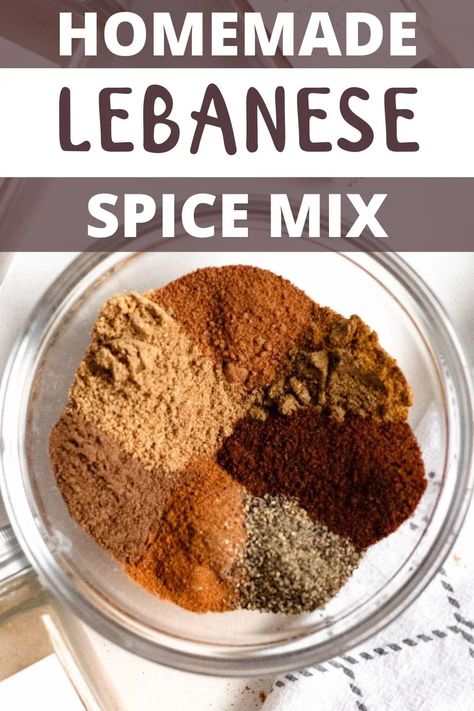 Seven Spice is a traditional Lebanese spice mixture that provides amazing flavor to meat, rice and grilled vegetables. Making your own mix at home is easier than you think! Lebanese 7 Spice Blend, Lebanese Seven Spice Recipe, 7 Spice Recipe, Pasta Salad Seasoning, Seven Spices Recipe, Lebanese Spices, Palomino Sauce, Vegan Lebanese, Salad Seasoning