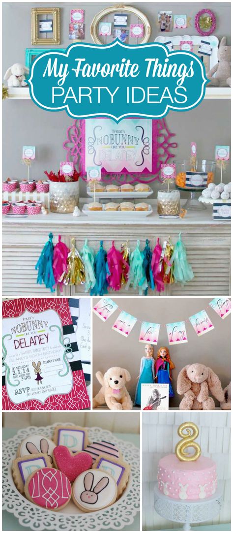 What a great idea for a party! Spotlight your favorite things! See more party planning ideas at CatchMyParty.com! Favorite Things Themed Birthday Party, Favorite Things Birthday Party Kids, My Favorite Things Birthday Party, Favorite Things Party Ideas, Favourite Things Party, Favorite Things Birthday Party, Kids Events Ideas, My Favorite Things Party, Party Planning Business