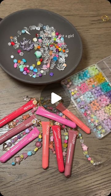 Sydnie Green on Instagram: "LIPGLOSS KEYCHAINS 🍒🧚‍♀️✨ comment “lipgloss” for all the supplies I used!

#craftnight #diycrafts #rhodeliptreatment #lipgloss #girlsnight #lipglosskeychain #makeupfavorites" Lipgloss Keychain Diy, Lipgloss Keychain Ideas, Lip Gloss Keychain Diy, Lip Balm Keychain Diy, Lipgloss Keychain, Lip Gloss Keychain, Make Lip Gloss, Favorite Makeup Products, Craft Night