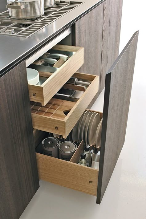 Kitchen Cabinet Types, Drawer In Kitchen, Slide Wardrobe, Kitchen In Black, Small U Shaped Kitchens, Kichen Design, Kitchen Island With Drawers, Types Of Kitchen Cabinets, Kitchen Cabinet Interior