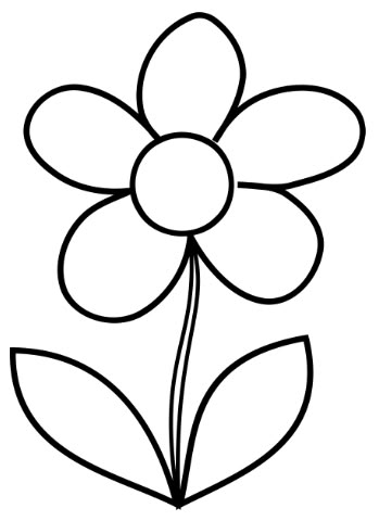 Free Printable Flower Coloring Page Template - I would make a lovely flower coloring sheet for little ones or even a craft project outline or sewing appliqué! Prints on a full size sheet of paper. Colorful Flower Printable, Flowers For Printing, Flower Templates Printable Free For Kids, Spring Flower Template Free Printables, Flower Pictures To Color Free Printable, Simple Flower Template, Flower Print Out, Flower Outline Printable, Flower Coloring Sheets Free Printable