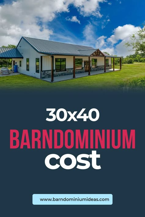 Small Barndominium With Rv Garage, Decorating A Barndominium, 20x40 Barndominium Floor Plans, Barndominium 30x40, Barndominium Kits Metal Houses, Simple Pole Barn Homes Farmhouse, Low Cost Barndominium, 30x40 Pole Barn House Plans, Small Barndominium Ideas With Garage