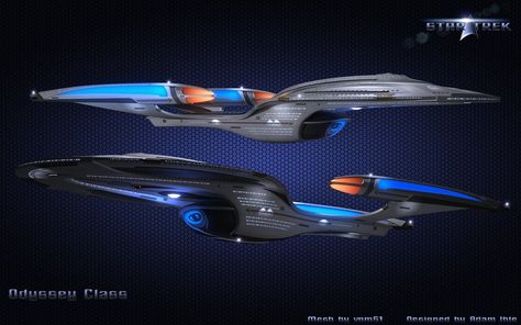 Star Trek Odyssey Class!!! Start Trek, Star Ship, Star Trek Online, United Federation Of Planets, Starfleet Ships, Ship Design, Star Trek Art, Sci Fi Ships, Star Trek Starships