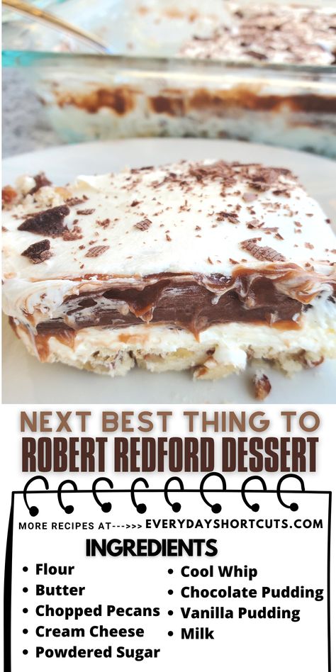 Filthy Wilma Dessert, Good Chocolate Dessert Recipes, Chocolate Layer Dessert Puddings, Chocolate Four Layer Delight, 9 X 9 Dessert Recipes, Chocolate Dessert With Pecan Crust, 7 Layer Chocolate Dessert, Chocolate Yum Yum Dessert, Desserts With Pecan Crust