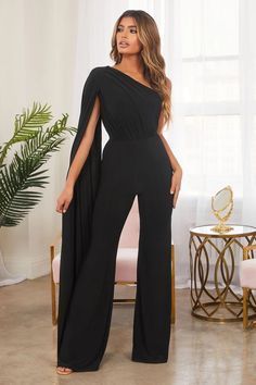 ed519dacc89b2bead3f453b0b05a4a8bdesc50285811ri Modern Jumpsuit, Jumpsuit Outfit Wedding, Black Jumpsuit Outfit, Fancy Jumpsuit, Classy Jumpsuit, Gaun Fashion, Off Shoulder Jumpsuit, Jumpsuit Elegant, Jumpsuit Outfit