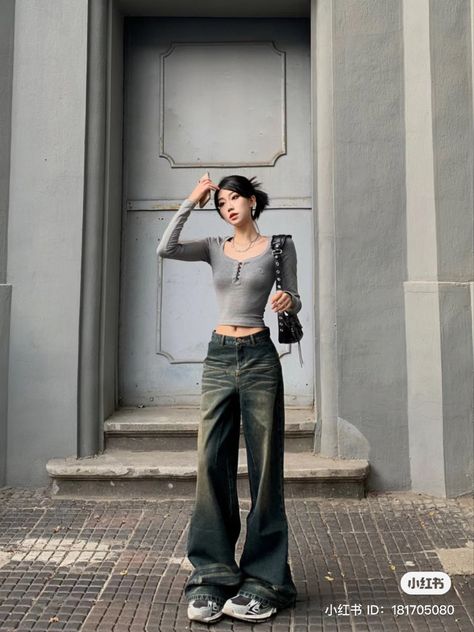 Asian Fits, Acubi Club, Chinese Douyin, Korean Fashion Grunge, Acubi Fashion, Chinese Fashion Street, Fashion Grunge, Korean Casual Outfits, Easy Trendy Outfits