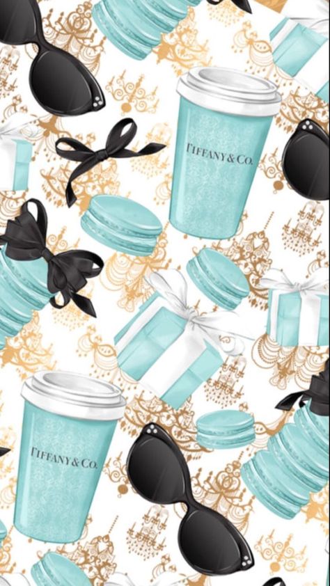 Wallpapers Breakfast At Tiffanys, Breakfast At Tiffany's, Fashion Wallpaper, Trendy Wallpaper, Tiffany And Co, Fashion Poster, Tiffany Blue, Christmas Wallpaper, Pink Wallpaper