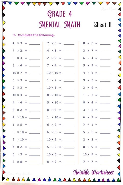 Tricks Learn 10+ Mental Math Tricks for Kids and Adults Mental Maths Worksheets 4th Grade, Mental Maths Worksheets Grade 2, Class 4 Maths Worksheet, Math Tricks For Kids, Math Worksheets Grade 4, Math Problems For Kids, Mental Math Tricks, 5th Grade Math Games, Math Worksheets For Kids