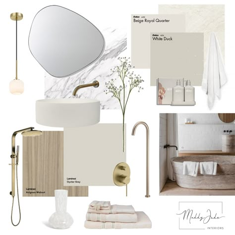 Earthy Bathroom Neutral Bathroom Mood Board, Toilet Mood Board Design, Marble Bathroom Mood Board, Bathroom Renovation Mood Board, Bath Mood Board, Bathroom Zen, Bathroom Moodboard, Style Sourcebook, Bathroom Mood Board