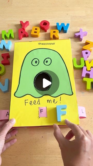 Fynn Sor | Happy Tot Shelf on Instagram: "Transform the ABC learning into a playful game with our Feed the Monster Letter Matching Toy! For 2 to 4yo: Try uppercase to uppercase letter matching. For 4 to 6yo: Try uppercase to lowercase letter matching. . . ⭐️ Recommended for 2 to 6yo. ⭐️ For a world of creative learning activities, follow @happytotshelf. 🌈📚 . #homelearning #learningisfun #preschoolactivities #toddleractivities #handsonlearning #earlylearning #preschool" Letters Games Kindergarten, Feed The Monster Alphabet Game, Feed The Letter Monster, Feed Me Monster Game, Letter I Games For Preschool, Activities For Alphabet Letters, Activities On Alphabets For Preschoolers, Learn Abc Preschool, Recognize Letters Preschool