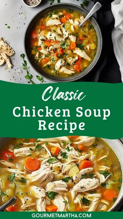 Stovetop Chicken Soup Recipes, Simple Chicken Broth Soup, Best Chicken Soup Recipe For Colds, Chicken Vegetable Soup Recipes Homemade, Chicken Broth Recipes Meals, Vegetable Chicken Soup Recipes, Best Chicken Soup Recipes Homemade, Chicken Soup Recipes Homemade Healthy, Heart Healthy Soup Recipes