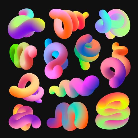 Abstract Gradient Design, Fluid Shapes Design, Gradient Sticker Design, 3d Vector, Vector Gradient, 3d Image, Fluid Gradient, Fluid Graphic Design, Fluid Shapes