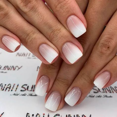 Frenach Fade Nail Design #shortnails #nudenails ❤️ There is no need to wonder how to do ombre nails anymore! We know everything about the best and the easiest techniques of ombre, which you can easily replicate at home.  ❤️ See more: https://naildesignsjournal.com/how-to-do-ombre-nails/ #naildesignsjournal #nails #nailart #naildesigns Mat Makeup, French Fade Nails, Ombre Nails Tutorial, Ombre Nail Design, Fake Acrylic Nails, Faded Nails, Unghie Sfumate, Milky Nails, Nail Designs Tutorial