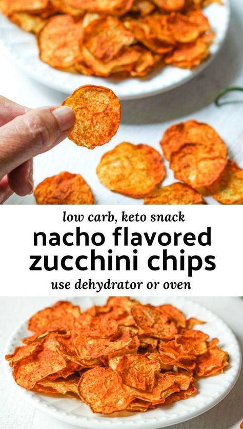 If you love Doritos nacho chips, you will love these keto nacho zucchini chips recipe. Try this spicy blend on these healthy squash chips. Dehydrated Zucchini Chips, Squash Chips, Low Carb Nachos, Garden Zucchini, Zucchini Chips Recipe, Squash Zucchini, Vegetable Chips, Dehydrated Vegetables, Veggie Chips