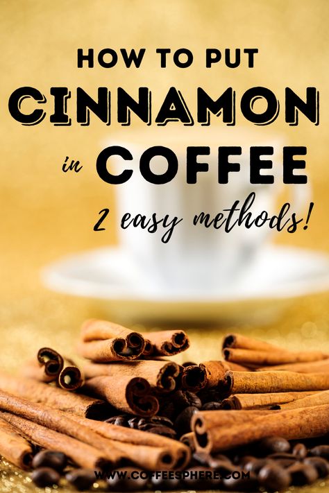 How To Put Cinnamon In Coffee: A Guide (with 2 Easy Methods!) - Cinnamon In Coffee, Coffee Questions, Healthy Coffee Recipes, Best Homemade Coffee, Flavored Coffee Recipes, Cinnamon Simple Syrup, Cold Brew Coffee Concentrate, Ways To Make Coffee, Cinnamon Benefits