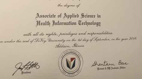 My associates in applied science degree in Health Information Technology Health Information Technology, Associates Degree, Associate Degree, Science Degree, Applied Science, Future Goals, Health Information, Business Technology, Information Technology