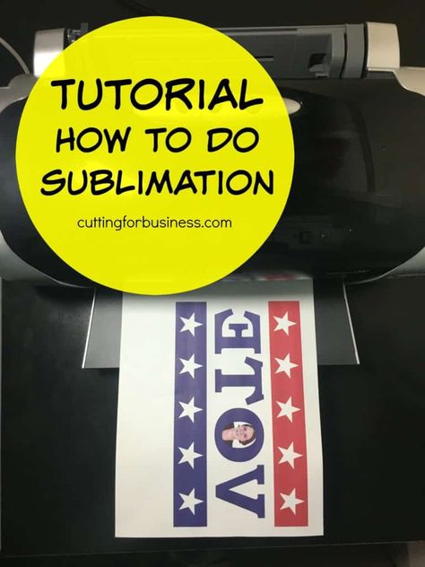 Tutorial: How to do Sublimation on Tee Shirts or Apparel - Great for Silhouette Cameo and Cricut small business owners - by cuttingforbusiness.com Inkscape Tutorials, Sublimation Cricut, Silhouette School, Silhouette Tutorials, Cricut Shirts, Cricut Tips, Sublimation Ideas, Sublimation Projects, Sublimation Mugs