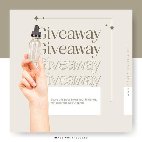 Minimalist beige giveaway instagram post... | Premium Vector #Freepik #vector #gift #social-media #instagram #beauty Giveaway Creative Post, Social Media Giveaway Post Design, Social Media Sale Post, Giveaway Social Media Design, Giveaway Creative Ads, Giveaway Design Ideas, Giveaway Social Media Post, Giveaway Image Instagram Ideas, Giveaway Post Design