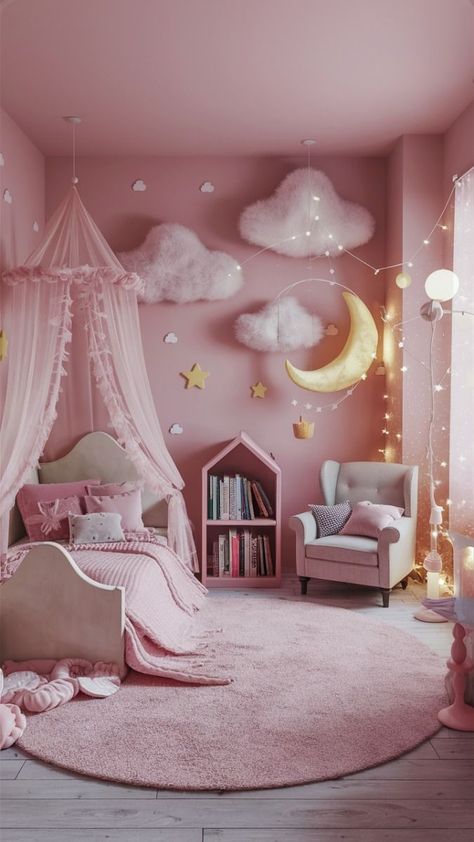 Kid Room Ideas Girl, Princess Bedroom Ideas For Kids, Toddler Pink Bedroom, Kids Room Design Girl, Princess Room Ideas Toddler, Toddler Room Pink, Girl Room Ideas Toddler, Pink Kids Bedroom Ideas, Princess Bedroom Ideas Toddler