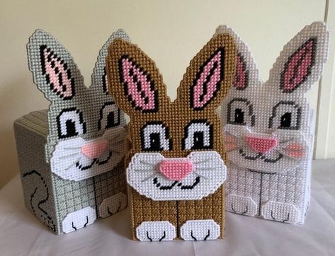 Yarn Monsters, Disney Font Free, Yard Plants, Easter Canvas, Kleenex Box Cover, Brown Bunny, Easter Stuff, Plastic Canvas Ornaments, Kleenex Box