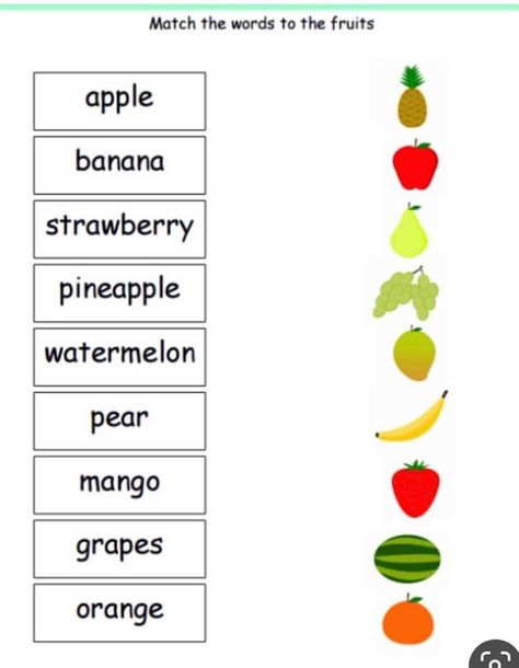 Fruits Activities For Kids, English Poems For Kids, Kids Worksheet, English Worksheets For Kindergarten, Grammar For Kids, Kindergarten Reading Worksheets, English Activities For Kids, Kids Worksheets Preschool, Learning English For Kids