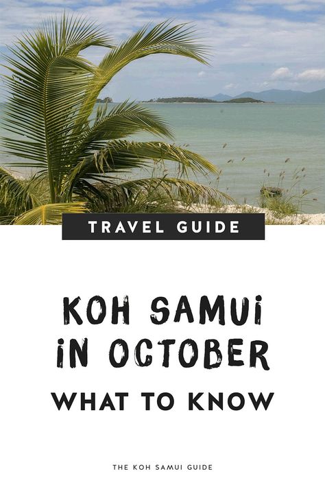 Your Total Guide to Koh Samui, Thailand in October: Weather, What to Expect and October FAQs – Everything you need to know about visiting Koh Samui, Thailand in October: Find out what Koh Samui weather is like in October, how much it rains, the best things to do & more! | #kohsamui #thailand #kohsamui #travel Singapore Travel Tips, October Weather, Thailand Activities, Koh Samui Beach, Yangon Myanmar, Koh Samui Thailand, Thailand Beaches, Beach Books, Samui Thailand