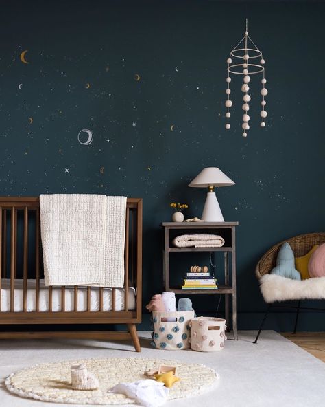 Constellation Nursery, Night Sky Nursery, Night Nursery, Sky Nursery, Dream Cream, Baby Room Themes, Space Themed Nursery, Baby Crib Sheets, Stay Soft