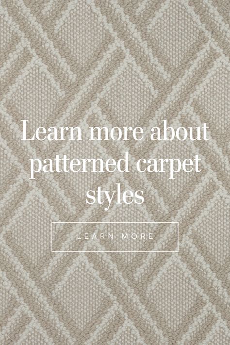 Want to learn more about styling a patterned carpet? Take a glance at our lookbook... Elegant Carpet Living Rooms, Patterned Carpet Basement, High End Carpet Interior Design, Patterned Bedroom Carpet, Whole House Carpet Ideas, Bedroom Carpet Ideas Color Schemes, Patterned Carpet Wall To Wall, Patterned Carpet Bedroom, Patterned Carpet Living Room