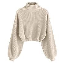 Fall Sweaters For Women, Cropped Turtleneck, Trendy Sweaters, Cropped Pullover, Womens Turtleneck, Sweater Jumper, Crop Sweater, Knit Pullover, Lantern Sleeve