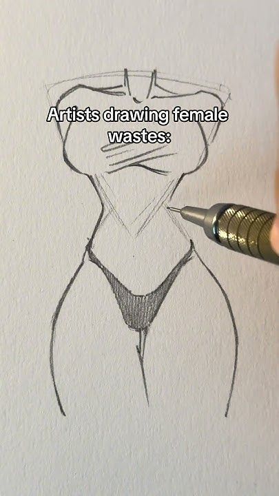 Artists drawing female waists || Jmarron How To Draw Waist Female, Drawing Ideas Online, Art On Paper Draw, Drawing Ideas Easy Body Girl, Drawing Ideas Person Sketch, Body Tutorial Draw, Art Easy Drawing Sketches, Drawing Girls Easy, How To Draw A Female