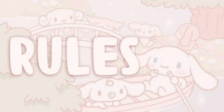 Discord Server Rules Banner, Cinnamoroll Banner, Cute Banners For Discord, Rules Banner, Rules Discord, Discord Decor, Discord Dividers, Gfx Backgrounds, Discord Server Ideas