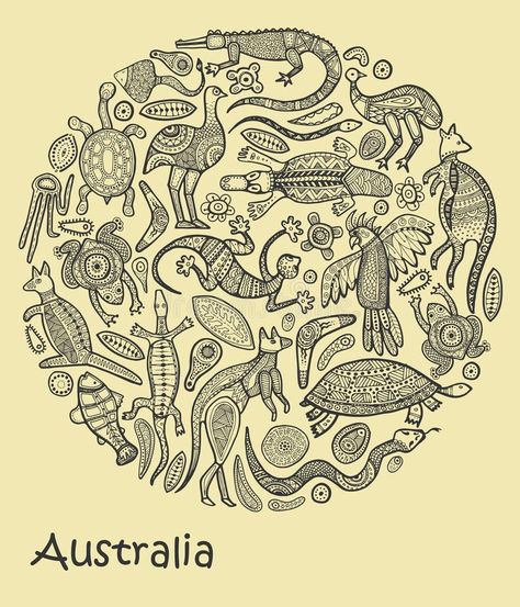 Kangaroo Tattoo, Australia Drawing, Safari Logo, Editorial Illustration Magazine, Aboriginal Tattoo, Aboriginal Art Australian, Animals Of Australia, Aboriginal Art Symbols, Australian Tattoo