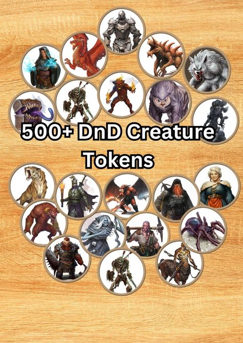 Dnd Monster Tokens, Dnd Tokens Roll20, Dnd Printables, Dm Tools, Dnd Tokens, Creating A World, Roll Play, D D Monsters, Dnd Maps