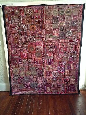 https://mirrorselect.com/ AUTHENTIC ANTIQUE INDIAN KATCHI PATCHWORK TAPESTRY WALL HANGING HAND MADE CARPET. AUTHENTIC ANTIQUE PATCHWORK WITH SUPERIOR QUALITY STITCHING AND EMBROIDERY. STUNNING HAND WOVEN DETAILS AND MIRROR WORK.IT IS ALSO VERY DURABLE AND CAN BE USED AS A STYLISH RUG OR FLOOR COVERING. Mirror Rug, Patchwork Tapestry, Indian Patchwork, Embroidered Wall Hanging, Indian Colours, Indian Tapestry, Textile Wall Hangings, Embroidery Wall Art, Inspired Interiors