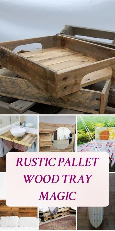 Transform small scraps of wood into functional or decorative items with these clever project ideas. Diy With Leftover Wood, Pallet Trays Ideas, Reclaimed Pallet Wood Projects, Diy Wood Pallet Projects Easy, Crafts With Pallet Wood, Wood Trays Diy, Small Pallet Wood Projects, Small Wooden Projects Diy, Treated Wood Projects