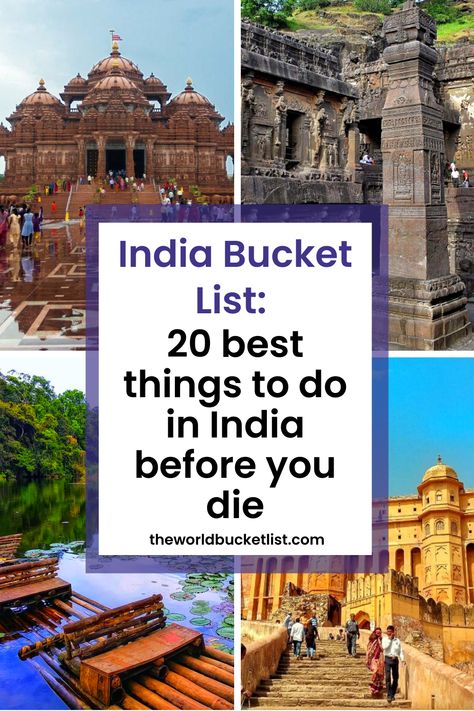 Here are some of the things that should be on everyone’s India bucket list.🙌 India Bucket List Places To Visit, Bucket List India, India Bucket List, Mecca Masjid, Mysore Palace, Amer Fort, Weather In India, Bucket List Family, Backpacking India