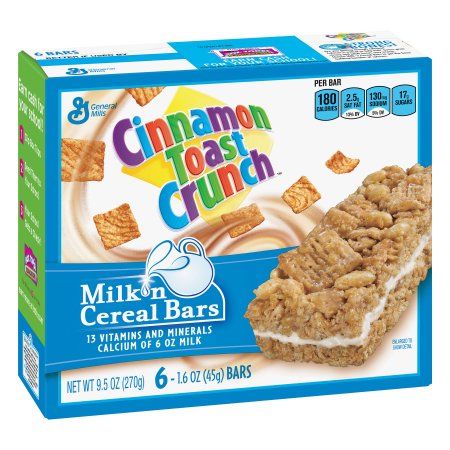 Cinnamon Toast Crunch Milk N Cereal Bars 9 5 Oz Box Cinnamon Toast Crunch Cereal Bars Cinnamon Toast