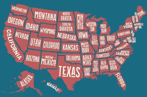 How well do you really know the names of the states? Pastel Color Schemes, America Map, United States Map, Usa Map, U.s. States, State Map, Us Map, Map Poster, New Hampshire