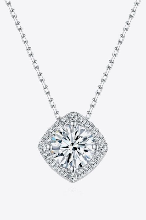 1 Carat Moissanite Geometric Pendant Necklace https://fitggins.com/products/1-carat-moissanite-geometric-pendant-necklace FITGGINS #Hot #MyLook #CurrentlyWearing #MyLookToday #InMyCloset #LookOfTheDay #OutfitIdeas4You #OutfitLook #Inspofashion #InspiringOutfit #OOTDinspo #OutfitGrid Geometric Pendant Necklace, Stone Properties, Minimalist Beauty, Diamond Jewelry Designs, Moissanite Jewelry, Geometric Pendant, Pendant Design, 3 Carat, Girls Jewelry