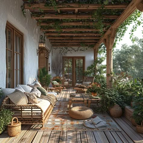 10+ Simple Yet Stunning Veranda Design Ideas for a Cozy Retreat • 333k+ Inspiring Lifestyle Ideas Modern Veranda Ideas Outdoor, Outdoor Hacienda Patio, Rustic Outdoor Entertaining Area, Outdoor Veranda Ideas, Covered Veranda Ideas, Spanish Outdoor Patio, Veranda Decor Ideas, Veranda Inspiration, Garden Veranda Ideas