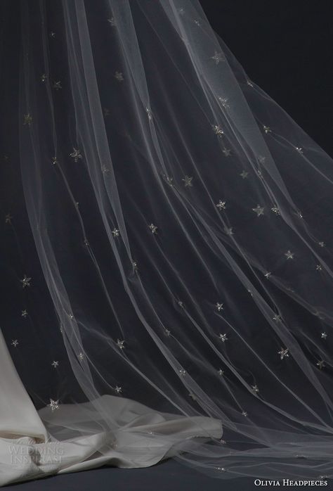 Stars On Clothes, Ethereal Wedding Veil, Jewel Veil, Gold Veil Wedding, Wedding Headpiece And Veil, Wedding Dress Stars, Veil With Stars, Ethereal Veil, Celestial Veil