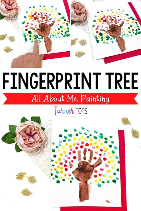 Family Tree Preschool Activities, Creative Curriculum Preschool Lesson Plans, My Family Art And Craft Preschool Easy, Fingerprint Painting Ideas, My Family Art And Craft Preschool, All About Me Art Activities, Watercolor Names, Sheep Activities, Preschool About Me