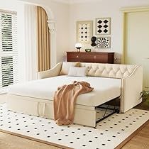 Daybed With Pop Up Trundle, Pop Up Trundle, Upholstered Sofa Bed, Multi Functional Sofa, Sofa Bed Frame, Twin Trundle Bed, Daybed With Storage, Upholstered Daybed, Daybed With Trundle