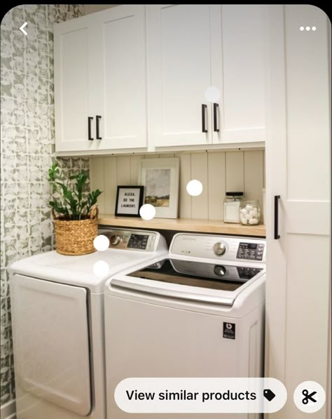 Wallpaper Laundry, Laundy Room, Laundry Room Update, Small Laundry Room Makeover, Home Laundry Room, Laundry Room Closet, Dream Laundry Room, Laundry Room Layouts, Basement Laundry