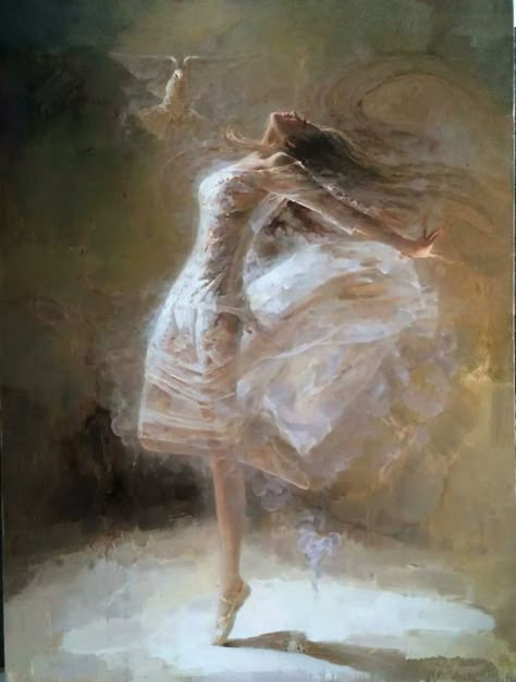 Canvas Painting Beautiful, Ballet Dancers Painting, Ballet Painting Aesthetic, Paint Girl Aesthetic, Me As Painting, Painting Ideas Oil Paint, New Years Painting Ideas, Girl Painting Aesthetic, Me As A Painting