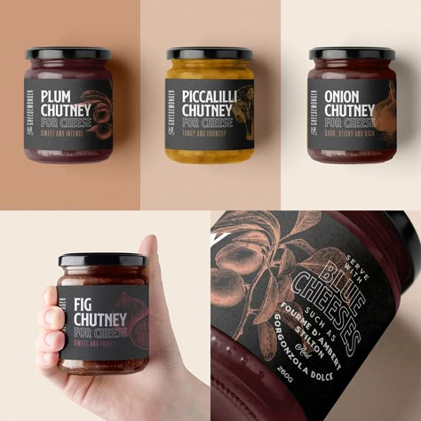 The Cheesemonger on Packaging of the World - Creative Package Design Gallery Sauce Jar Packaging, Jar Package Design, Mason Jar Packaging, Jar Packaging Ideas, Sambal Packaging, Farmers Market Packaging, Jar Packaging Design, Sauce Packaging Design, Jars Packaging