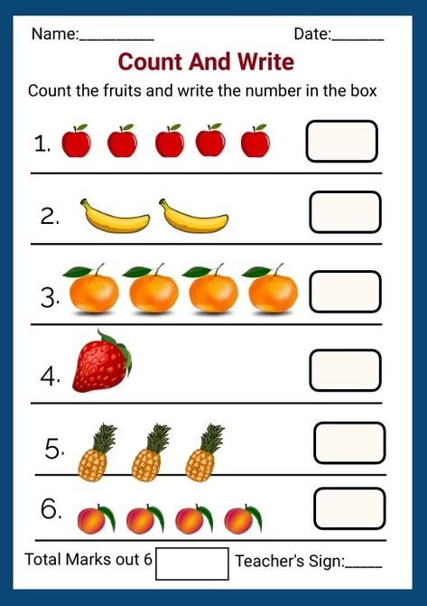 Count And Write -Number Counting Worksheets | PosterMyWall Count And Write The Number Worksheet, Counting In Words Worksheet, Count The Objects And Write The Number, Count Numbers Worksheet, Count And Write Worksheets, Counting Worksheets Preschool, Count And Write The Number, Math Counting Worksheets, Worksheet For Nursery Class